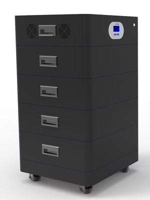 Modular Design LiFePO4 Battery Easy Capacity Expansion for Home Energy Storage in Black Color