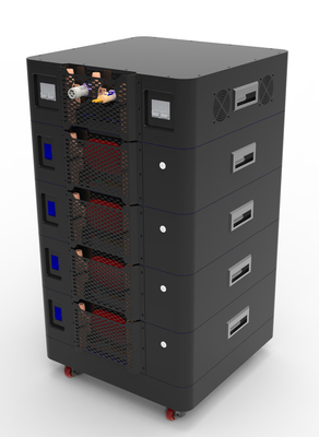 Modular Design LiFePO4 Battery Easy Capacity Expansion for Home Energy Storage in Black Color