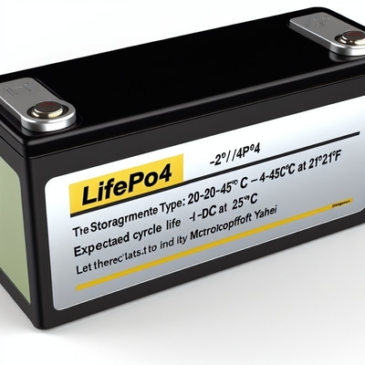 Storage Type -20-45C -4-113℉ LiFePO4 Battery Pack with Expected Cycle Life of 1C At 25C and ABS Case