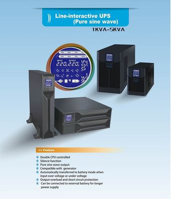 Line Interactive 1KVA 5KVA Pure Sine Wave Ups For PC Router