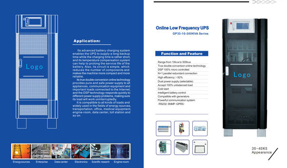 Three Phase Industrial Online UPS Low Frequency Online UPS, three phase IGBT ups systems