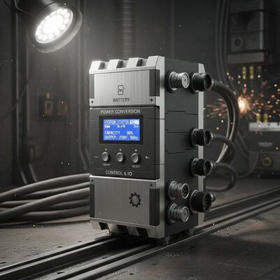 مزود طاقة UPS صناعي مدمج يتميز بتصميم معياري وسعة قابلة للتطوير مناسب للبيئات الصناعية القاسية