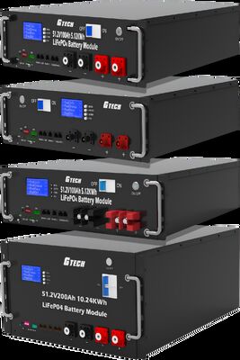 بطارية LiFePO4 51.2V 200Ah 10KWH بطارية تخزين طاقة مثبتة على الرف