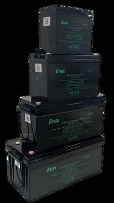 G TECH 12.8V314AH استبدال حمض الرصاص LiFePO4 بطارية 6000 مرة دورة حياة طويلة