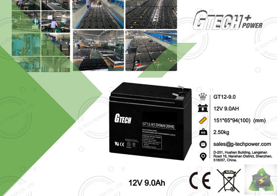 12v 9ah قابلة لإعادة الشحن صمام منظم بطارية الرصاص الحمضية لنظام UPS